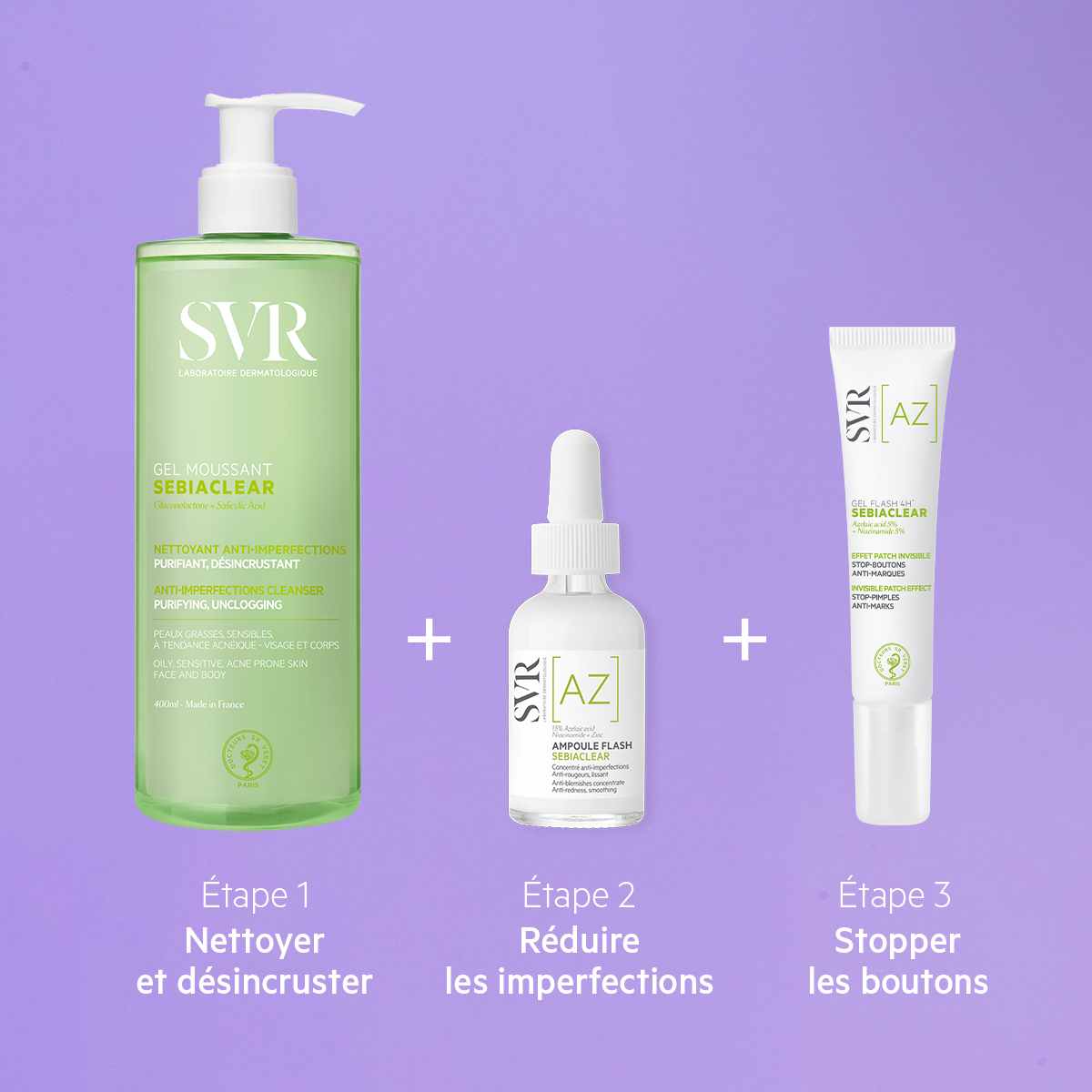 Routine Flash Stop Boutons sebiaclear